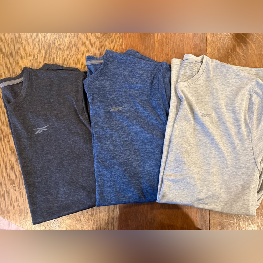 Reebok Performance Tees Bundle - Dark Gray, Blue,… - image 1
